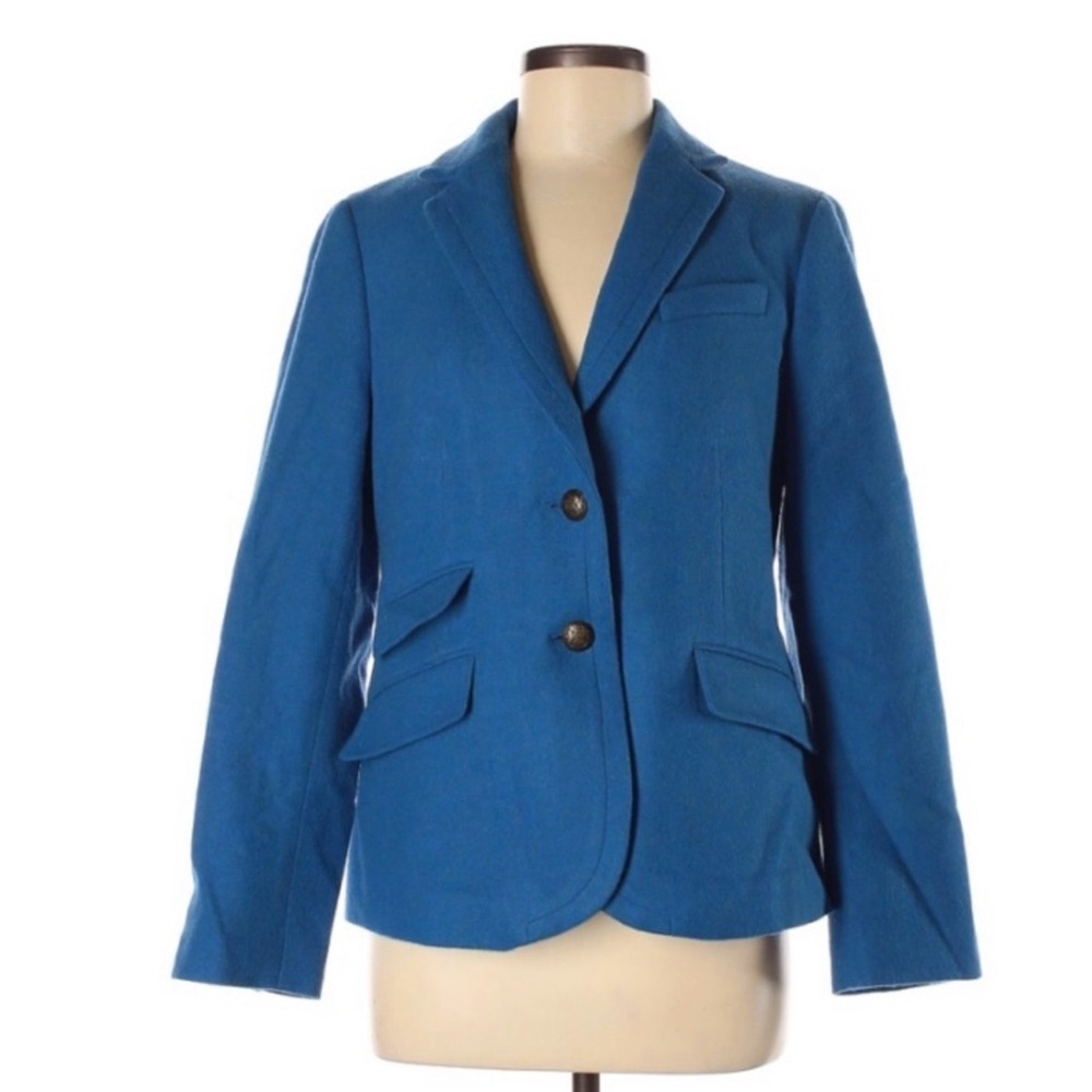 Talbots blue wool-blend blazer